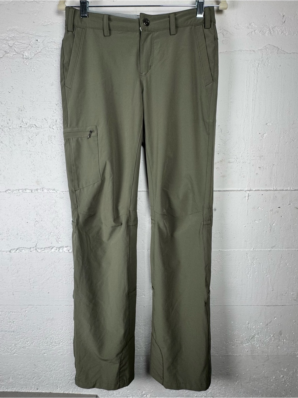 REI Pants Womens Hiking Size 2 Military Olive Green  Zip Pocket